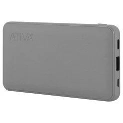 Ativa® 10,000mAh Battery Pack For USB Devices, Gray, 46908