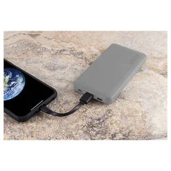 Ativa® 10,000mAh Battery Pack For USB Devices, Gray, 46908