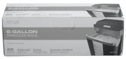 Ativa™ 0.9-mil Shredder Bags, 6 Gallons, Clear, Box Of 25 Bags