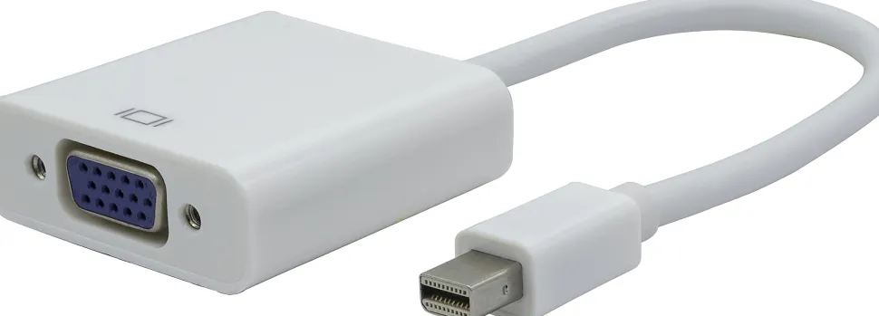Ativa™ Mini Display Port Male To VGA Female Pigtail, White, 27522