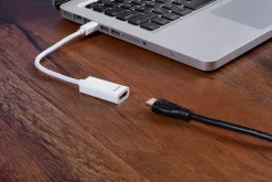 Ativa® Mini DisplayPort to HDMI Adapter, Male to Female, Unidirectional, White, 27519