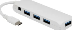 Ativa® 4-Port USB-C 3.0 Hub, White, 41508