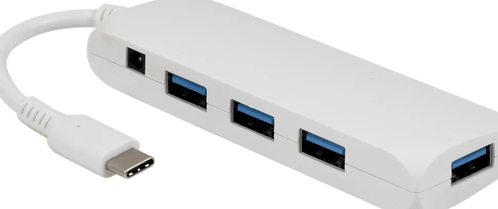 Ativa® 4-Port USB-C 3.0 Hub, White, 41508