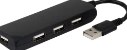 Ativa® 4-Port USB 2.0 Hub, Black, 41512