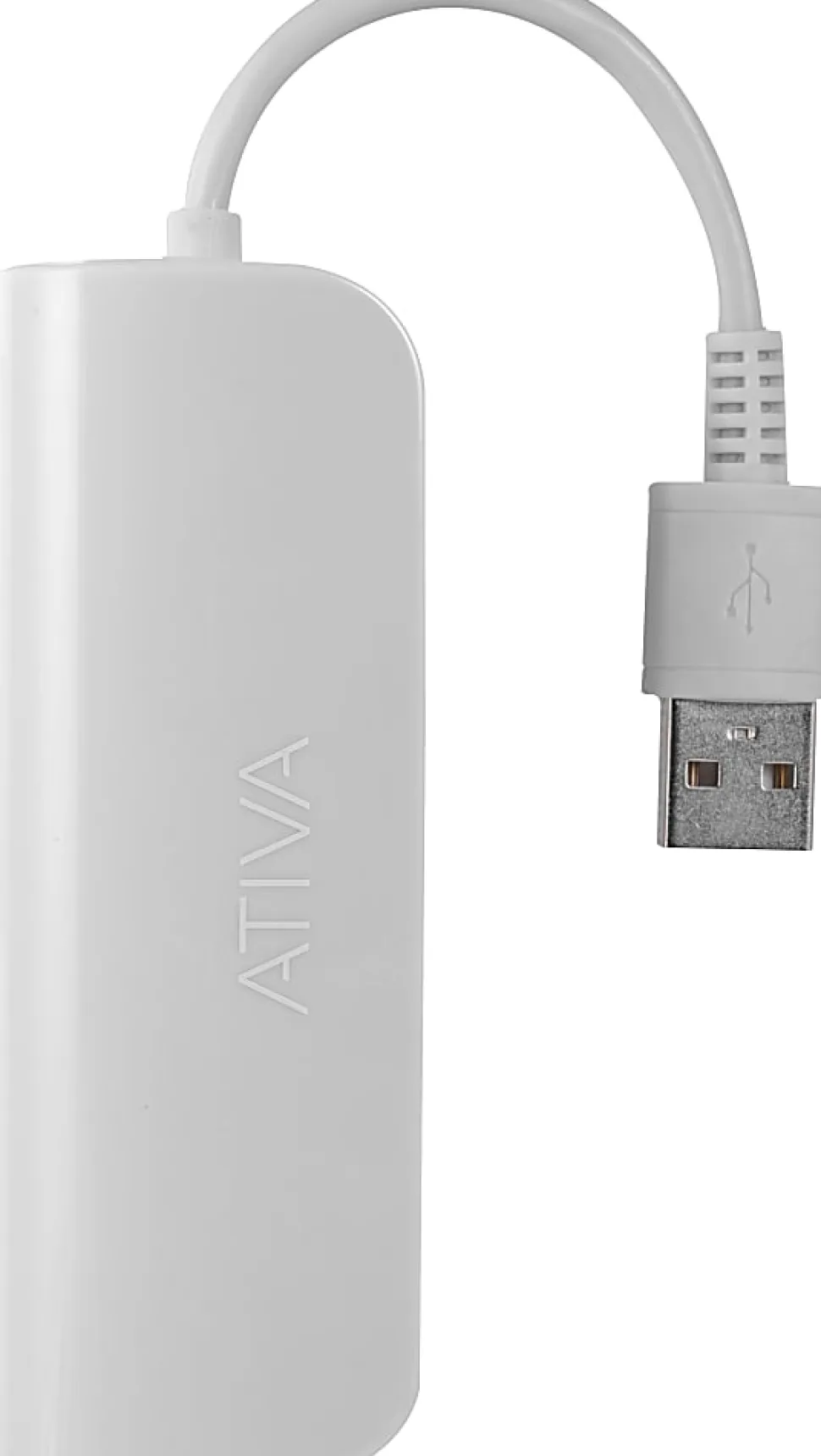 Ativa® 4-Port USB 2.0 Hub, 8.1"H x 3"W x 1.2"D, Silver, 58569