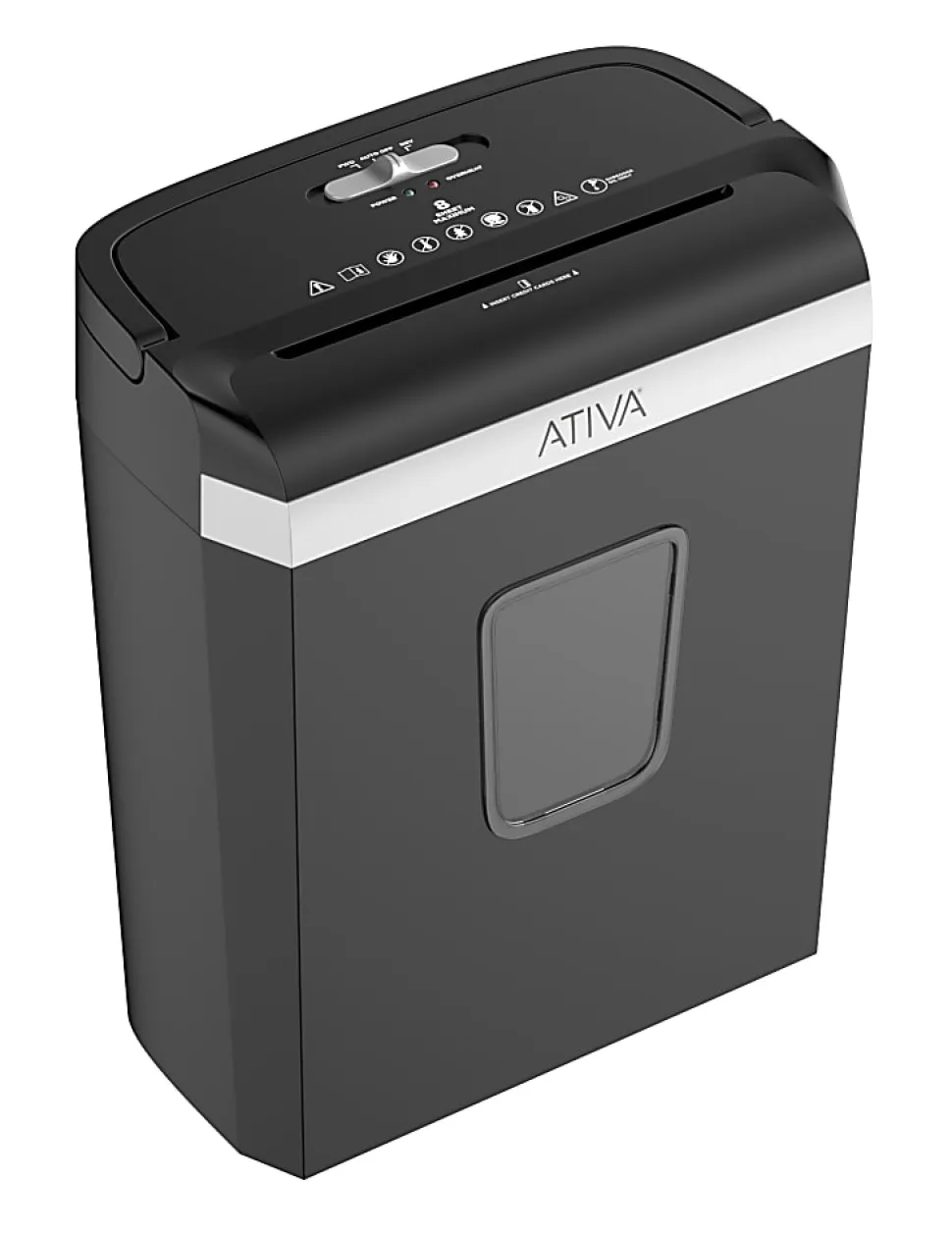 Ativa® 8-Sheet Cross-Cut Shredder, A08CC23