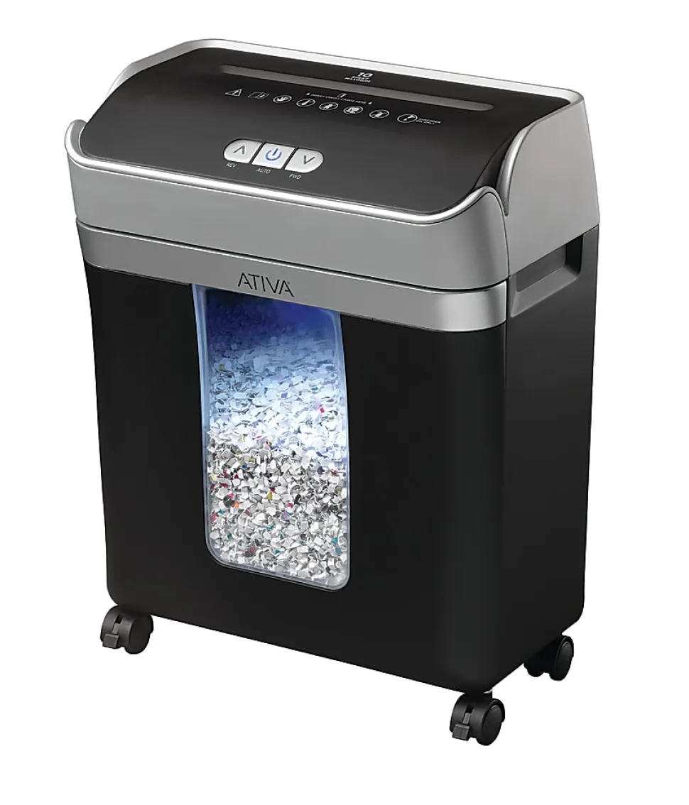 Ativa® 10-Sheet Micro-Cut Shredder, OMM103P