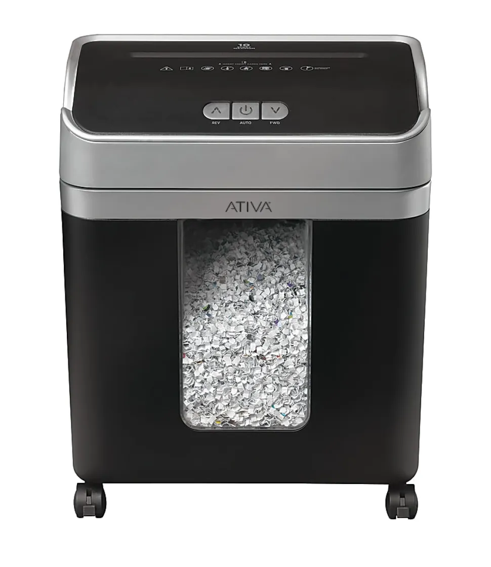 Ativa® 10-Sheet Micro-Cut Shredder, OMM103P