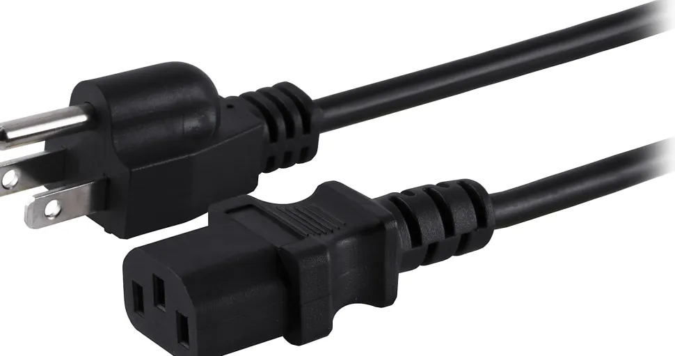 Ativa® Universal AC Replacement Power Cord, 10’, Black, 26897