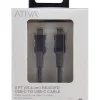 Ativa® USB-C Braided Charging Cable, 3', Gray, 45834