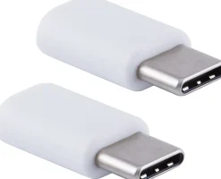 Ativa® USB-C to Micro USB Connector Adapter, 2 Pack, White, 36491