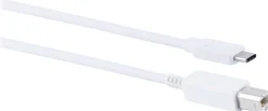 Ativa® USB-C-to-USB-B Cable, 6.5', White, 32462