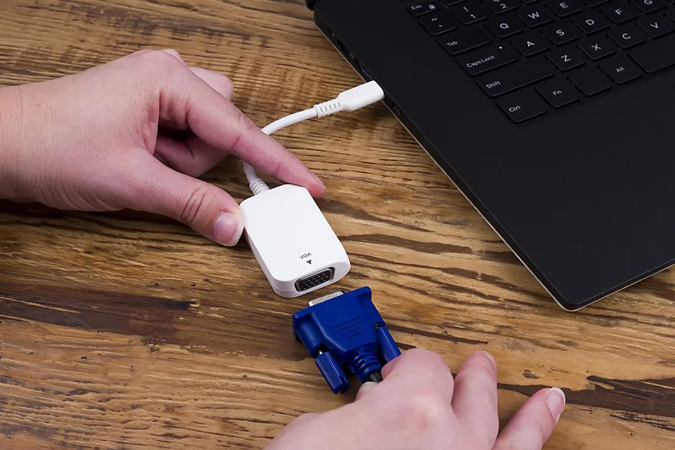 Ativa® USB-C-to-VGA Adapter, White, 41509