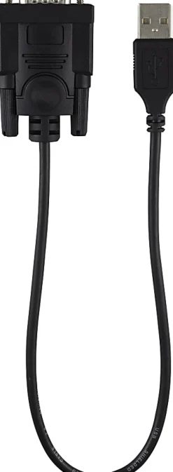 Ativa® USB 2.0 to Serial Adapter, 1’, RS-232 DB9, Black, 26847