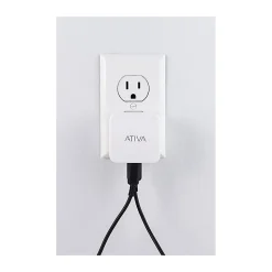Ativa® USB Type-A And USB Type-C Wall Charger, White, 45868