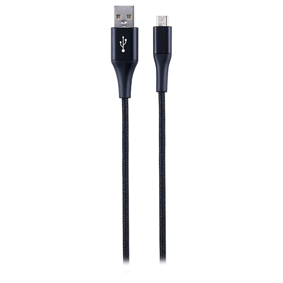 Ativa® USB Type-A To Micro USB Cable, 3', Black, 45849