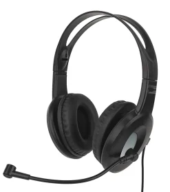 Ativa™ Wired Headset With Adjustable Microphone, Black