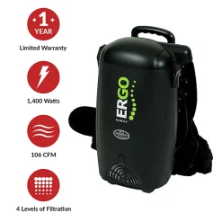 Atrix Commercial 8-Quart Ergo Backpack Vacuum & Blower With Multi-Surface Accessory Bundle