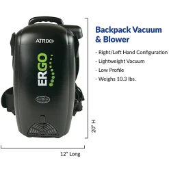 Atrix Commercial 8-Quart Ergo Backpack Vacuum & Blower With Multi-Surface Accessory Bundle