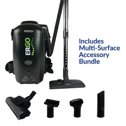 Atrix Commercial 8-Quart Ergo Backpack Vacuum & Blower With Multi-Surface Accessory Bundle