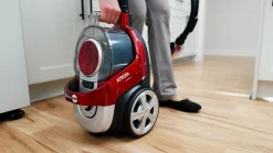 Atrix Vortex Bagless Canister Vacuum With HEPA Filtration, Red