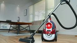 Atrix Vortex Bagless Canister Vacuum With HEPA Filtration, Red