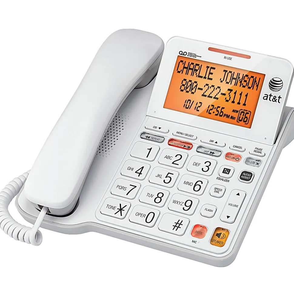 AT&T CL4940 Corded Answering System with Large Tilt Display