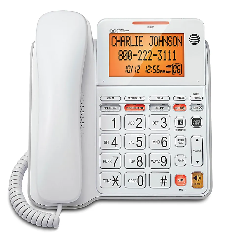 AT&T CL4940 Corded Answering System with Large Tilt Display