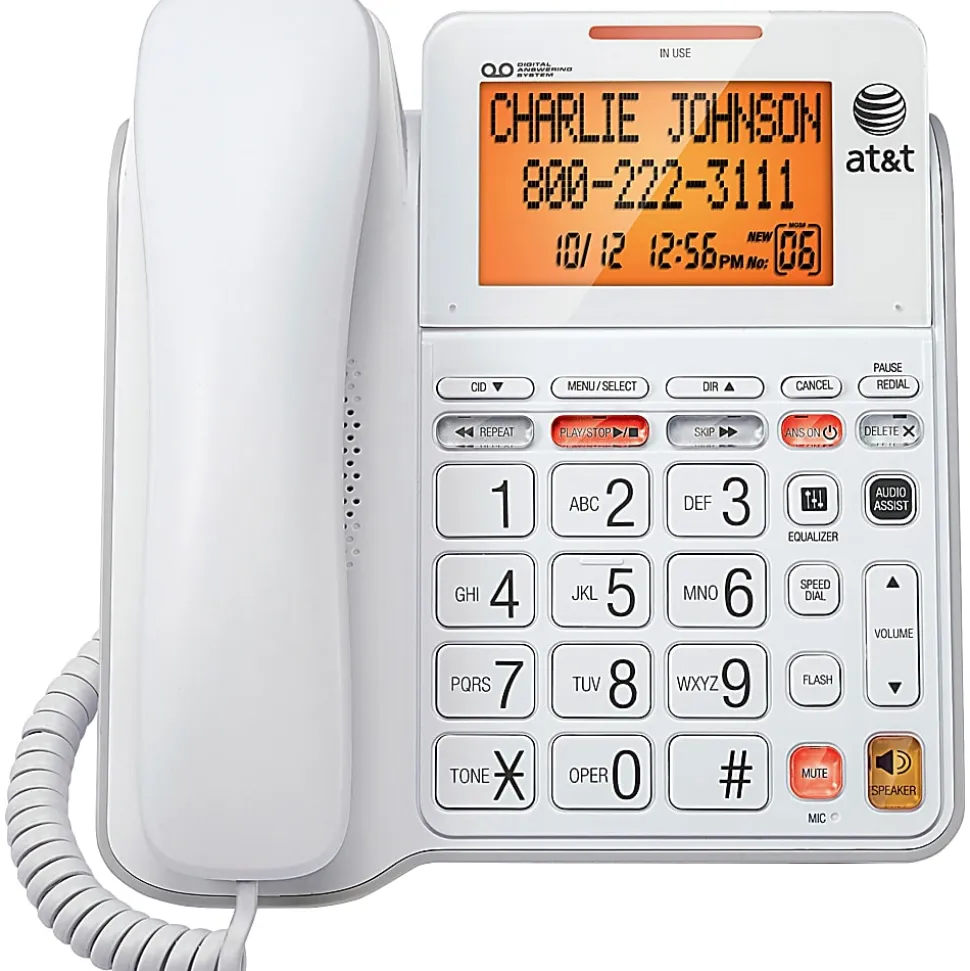 AT&T CL4940 Corded Answering System with Large Tilt Display