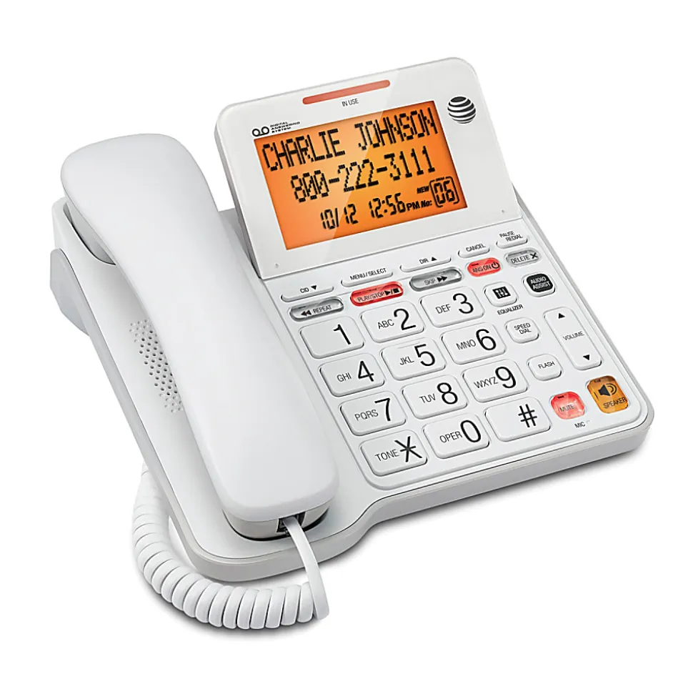 AT&T CL4940 Corded Answering System with Large Tilt Display