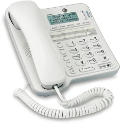 AT&T CL2909 Corded Phone with Speakerphone and Caller ID/Call Waiting, White