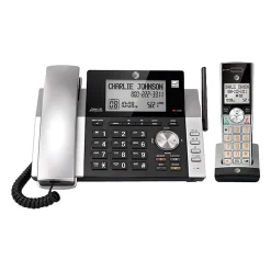 AT&T DECT 6.0 Expandable Corded/Cordless Phone System With Digital Answering System, CL84115