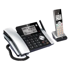 AT&T DECT 6.0 Expandable Corded/Cordless Phone System With Digital Answering System, CL84115