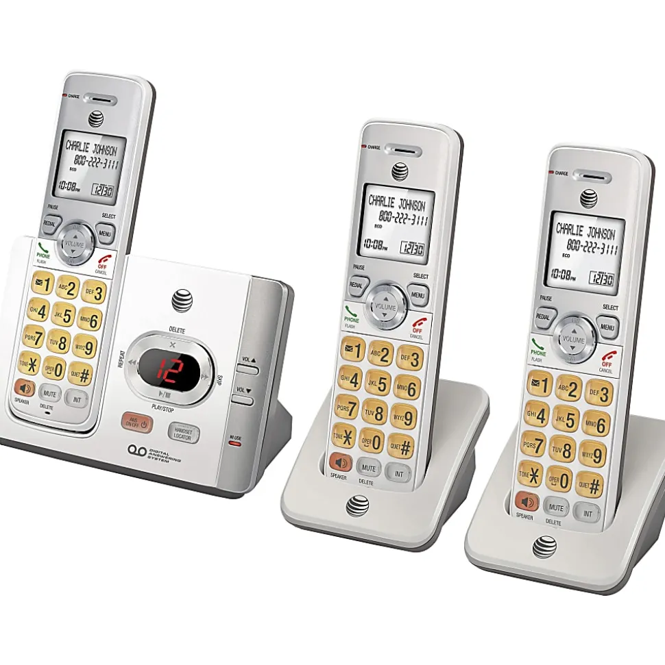 AT&T DECT 6.0 3-Handset Cordless Answering System With Caller ID And Call Waiting, EL52315