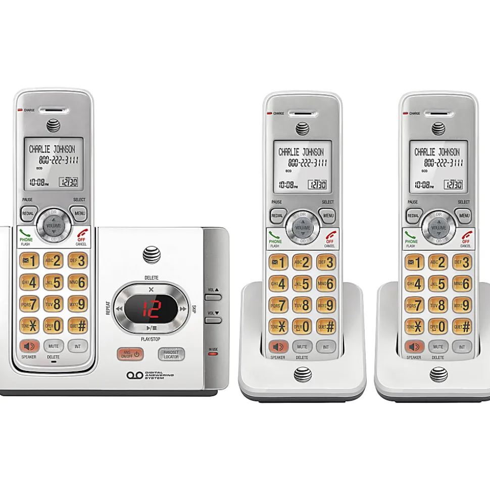 AT&T DECT 6.0 3-Handset Cordless Answering System With Caller ID And Call Waiting, EL52315