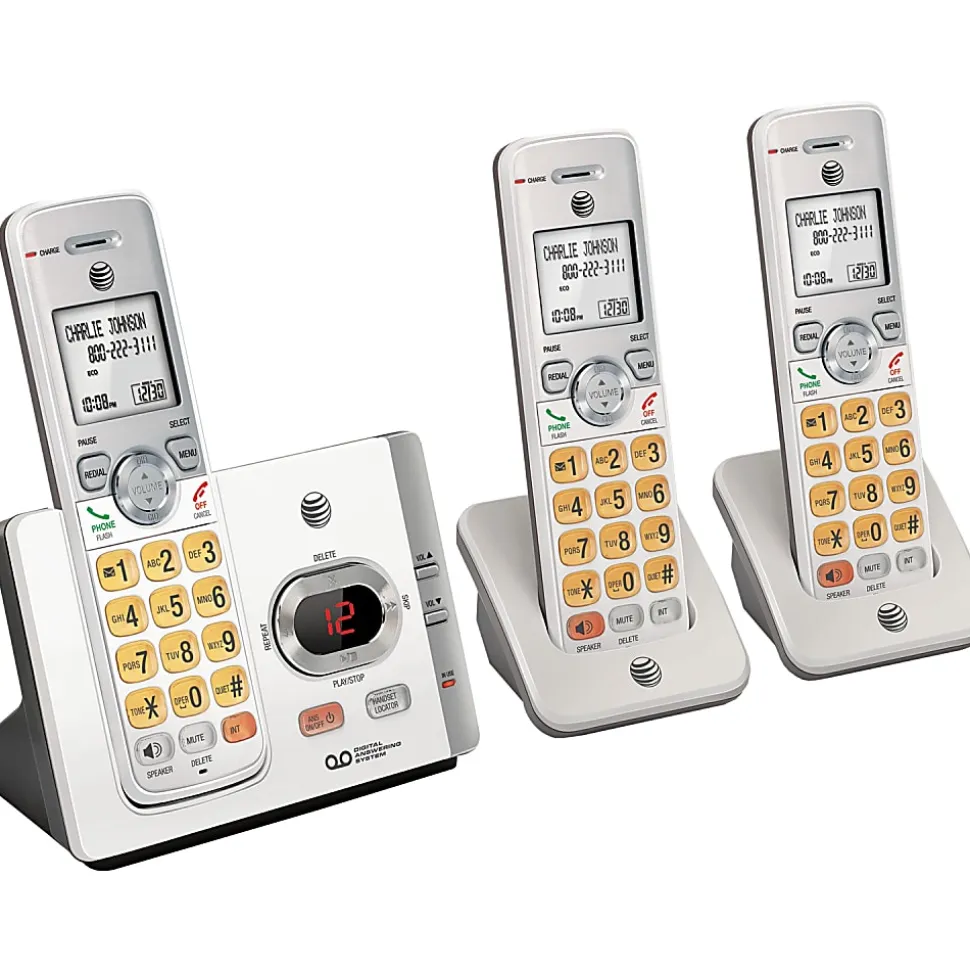 AT&T DECT 6.0 3-Handset Cordless Answering System With Caller ID And Call Waiting, EL52315
