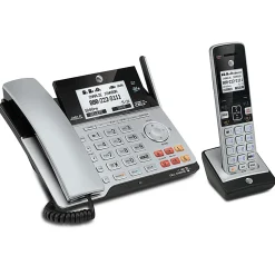 AT&T TL86103 DECT 6.0 2-Line Corded/Cordless Phone System With Bluetooth Connect To Cell