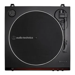 Audio-Technica AT-LP60X 2-Speed Fully Automatic Belt-Drive Stereo Turntable, Black/Brown