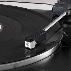 Audio-Technica AT-LP60X 2-Speed Fully Automatic Belt-Drive Stereo Turntable, Black/Brown