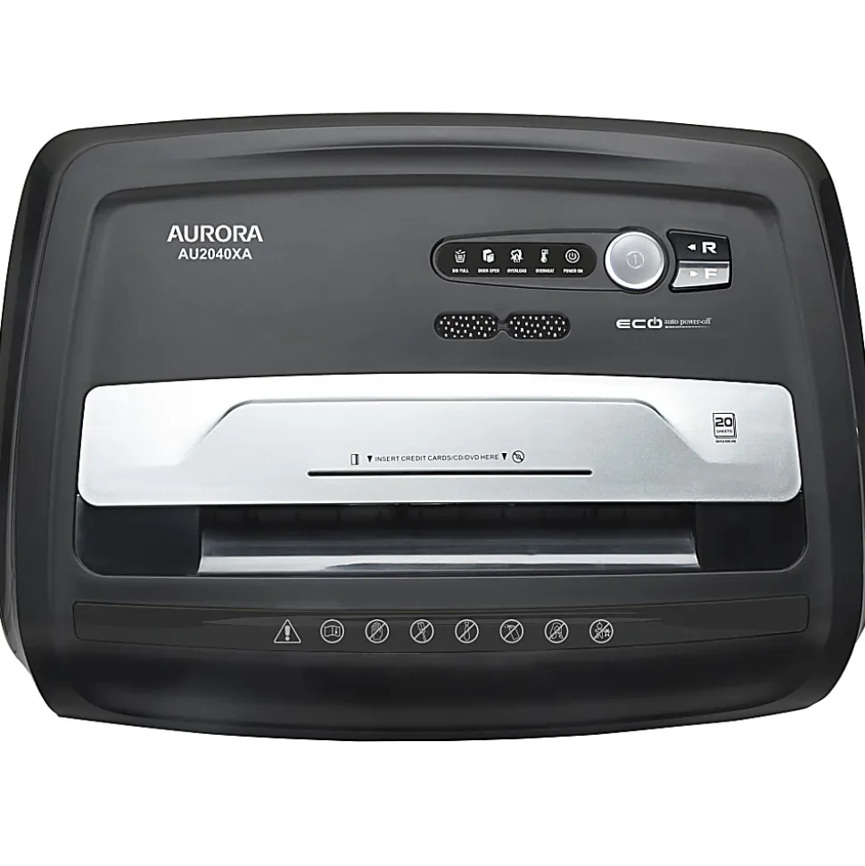 Aurora AU2040XA Anti-Jam 20-Sheet Cross-Cut Shredder