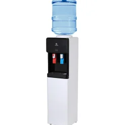 Avalon WATERCOOLER Top Loading Slim Cooler Dispenser, A2, Hot & Cold Water, Child Safety Lock, Holds 3 or 5 Gallon Bottles, Black/White