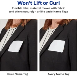Avery® Adhesive Name Badges, Hello My Name Is, 2 1/3" x 3 3/8", 8722,  Assorted Colors, Pack Of 120 Badges