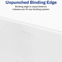 Avery® Allstate®-Style Collated Legal Exhibit Dividers, 8 1/2" x 11", White Dividers/White Tabs, 1–25, Pack Of 25 Tabs