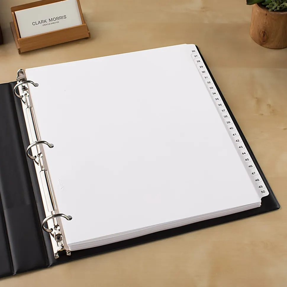 Avery® Allstate® Style Collated Legal Exhibit Dividers, 8 1/2" x 11", Numbered 26–50, White