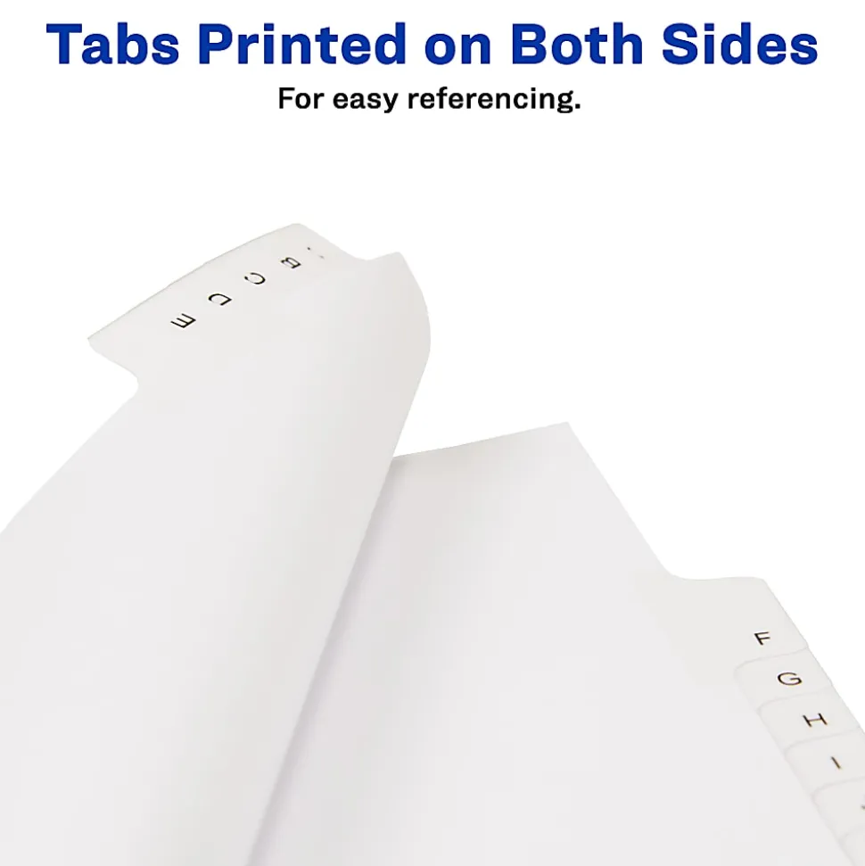 Avery® Allstate®-Style Collated Legal Exhibit Dividers, 8 1/2" x 11", White Dividers/White Tabs, A–Z, Pack Of 26 Tabs