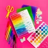 Avery® + Amy Tangerine Designer Collection 3-Ring Mini Binder, 1" Round Rings, Watercolor Rainbow