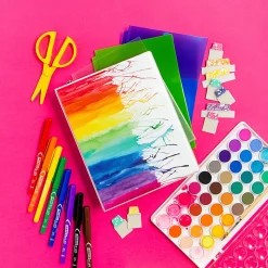 Avery® + Amy Tangerine Designer Collection 3-Ring Mini Binder, 1" Round Rings, Watercolor Rainbow
