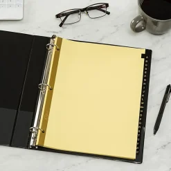 Avery® A-Z Dividers For 3 Ring Binders, Pre-Printed Black Leatherette Tabs, 25-Tabs, 1 Binder Divider Set