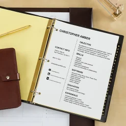 Avery® A-Z Dividers For 3 Ring Binders, Pre-Printed Black Leatherette Tabs, 25-Tabs, 1 Binder Divider Set