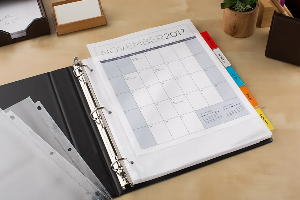 Avery® Big Tab™ Extra-Wide Insertable Dividers, 9-1/4" x 11-1/8", Clear Reinforced, White/Multicolor, 5-Tab